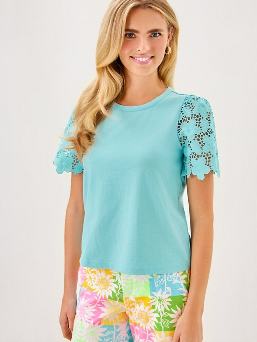 Lilly Pulitzer Sebene Knit Top - Fresh Water Blue